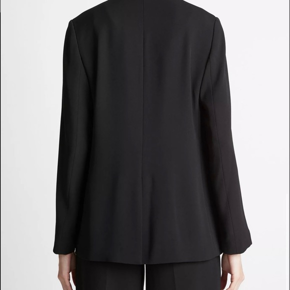 Vince Crepe Black Double-Breasted Blazer - Picture 4 of 7